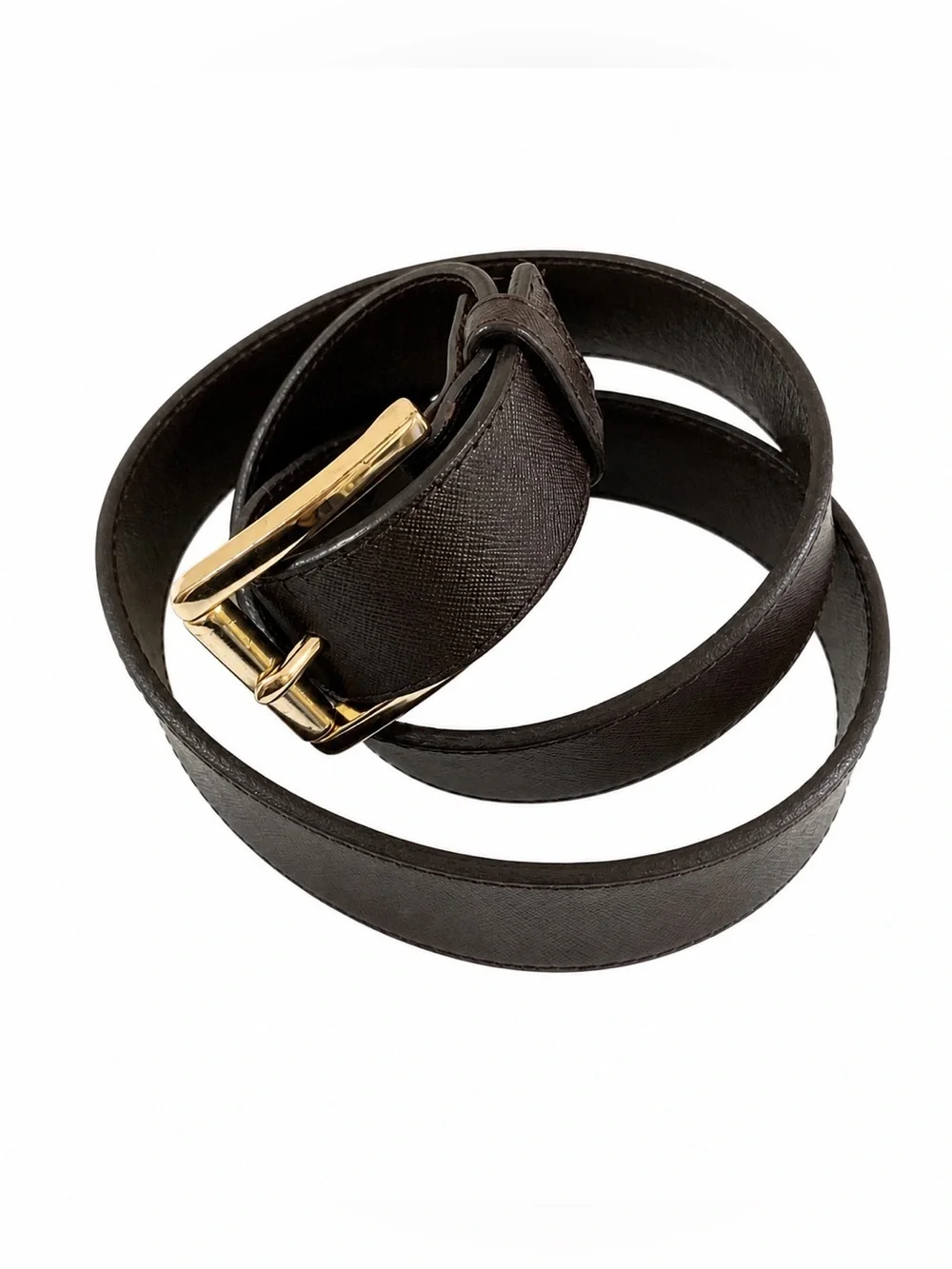 BANANA REPUBLIC MEN GENUINE 1 1/4 INCHES DARK BROWN LEATHER BELT.  38